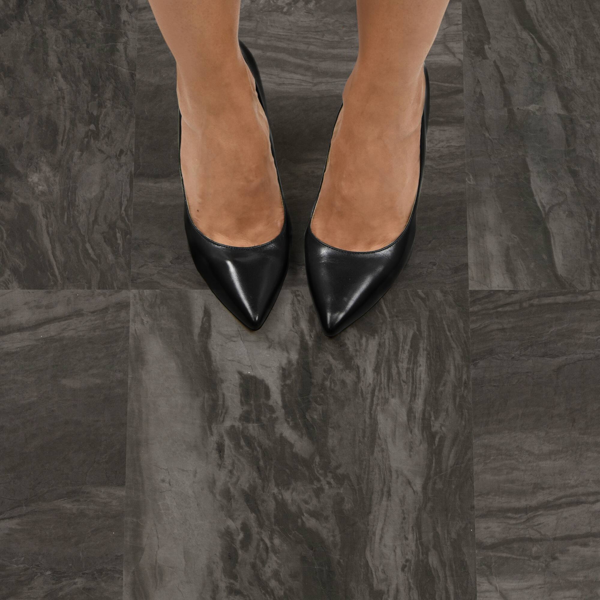 FloorPops Raven Peel & Stick Floor Tiles